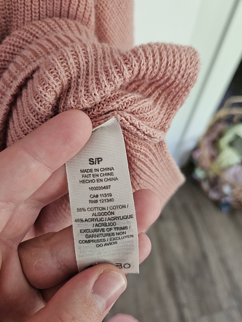 Garage Blush Pink Ribbed Knit Top - Picture 4 of 4